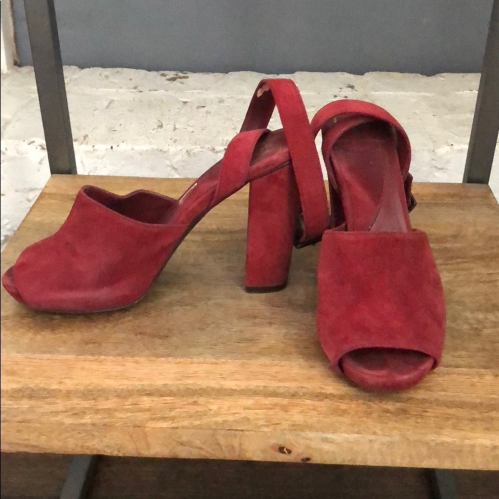 DVF, deep pink heels, size 6.5